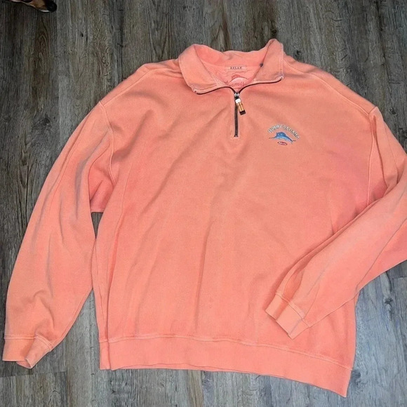 Tommy Bahama • Ribbed 1/4 zip Sweater - Picture 1 of 11